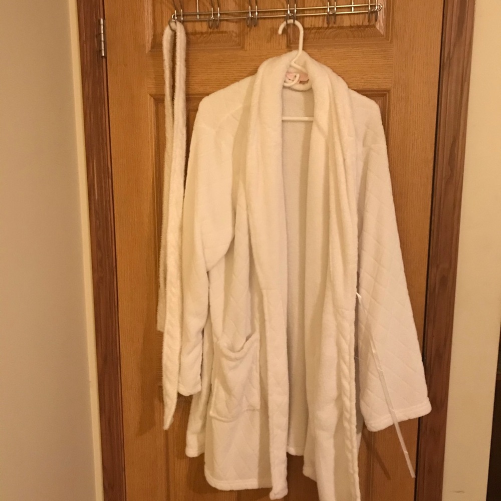 Soft and Cuddly white robe with belt